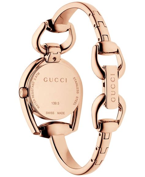 gucci horsebit rose gold tone bracelet watch|Gucci jewelry horsebit collection.